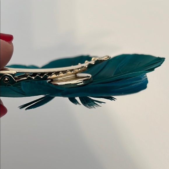 Tom Ford Turquoise Feather Hair Clip Brooch NWT main image 6